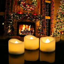 CANDLE CHOICE Battery Operated Flameless Tea Lights Small Bright Flickering LED Electric Fake Votive Tealight Candles Halloween Pumpkin Lights Wedding Christmas Decorations Table Centerpieces 6 PCS by GreenHaven Gardens