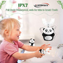 Kids U Shaped Electric Toothbrush for Age 2-12, Rechargeable Toddler Toothbrush with Smart Timer & 3 Clean Modes, Panda Design, IPX7 Waterproof, 3 Brush Heads & 360°Cleaning by TinyTreasures Baby Boutique