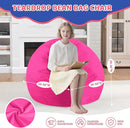 2FT Bean Bag Chair, Comfy Bean Bag Chairs with Memory Foam Filled, Fluffy Beanbag Sofa with Dutch Velvet Cover, Teardrop BeanBag Chairs for Living Room, Playroom - Pink by TinyTreasures Baby Boutique