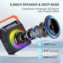 Karaoke Machine,Karaoke Machine for Adults with 2 Wireless Microphones/6.5IN Speaker/PA System with Remote Control/LED Light/Remote Control,Portable Bluetooth Karaoke Speaker Supports TWS/REC/AUX/USB by TinyTreasures Baby Boutique