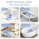 Baby Bath Seat for Babies 6 Months & up, Non-Slip Toddler Bath Seats for Babies Sitting Up, Safe Infant & Newborn Bathtub Chair with 4 Suction Cups & Soft Cushion for Shower,Blue by TinyTreasures Baby Boutique