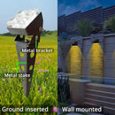 Solar Spotlights Outdoor Waterproof IP65 Landscape Spot Lights with Metal Stake 42ft Cable 3-in-1 Warm White Auto On/Off Dusk to Dawn Flag Pole Uplights for Fence Pathway Trees Garden Yard by CozyNest Decor