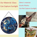 Celestial Dragon Pattern Suncatcher Stained Glass,Hanging Stained Glass for Windows,20cm/7.87inch Sun Catcher Garden Hangings Ornaments Halloween Fall Christmas Decor for Home by GreenHaven Gardens
