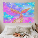 HZOHNAGO Mermaid Scales Tapestry Colorful Shiny Scales Mermaid Tail Pattern Printed Wall Tapestry Wall Hanging for Bedroom Living Room Dorm 60" W x 40" H by CozyNest Decor