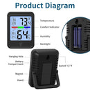 Digital Thermometer Hygrometer, Indoor Wall Thermometer, Indoor Humidity Temperature Monitor with Max&Min Records Backlit for 10S for Greenhouse, Home and Office Measuring Devices by TinyTreasures Baby Boutique