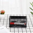 Magnetic Storage for Locker Baskets Organizer Black Magnetic Basket with 5 Strong Magnets, Magnetic Locker Organizer Holder for Whiteboard Office, 6.29'' × 2.28'' × 3.54'' by CozyNest Decor