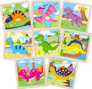 Wooden Puzzles for Toddlers 2-4, 9 Pieces Dinosaur Jigsaw Puzzles for Kids Ages 3-5, Preschool Learning Activities, Learning & Educational Toys, Gifts for Boys, Girls by TinyTreasures Baby Boutique