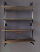 ROGMARS Floating Shelves for Wall,Solid Wood Shelves Industrial Pipe Shelving 36inch for Wall Decor,Kitchen,Living Room
