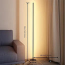 Modern Floor Lamps for Living Room, 56" LED Black Corner Lights with Remote, Dimmable, Floor Standing Lamp for Bedroom Home Office by CozyNest Decor