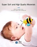 Infinno Baby Wrist Rattle Socks and Foot Finder Set, Perfect Baby Toys for 0-12 Months Newborn Boys and Girls As Shower Gifts, Garden Bug Series by TinyTreasures Baby Boutique