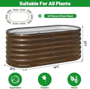 SnugNiture Galvanized Steel Raised Garden Bed, 4x2x2 ft, Outdoor Oval Deep Root Planter Box for Growing Vegetables, Flowers and Fruits by GreenHaven Gardens