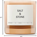 SALT & STONE Scented Candle for Women & Men | Hand-Poured, Aromatic & Fragrant | Coconut & Soy Blend Wax | 100% Cotton Wick | Long-Lasting 50 Hour Burn Time (8.5 oz) (Bergamot & Hinoki) by CozyNest Decor