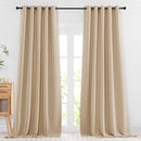 NICETOWN Room Darkening Curtains & Drapes for Room Divider - Grommet Thermal Curtains Light & Sound Reducing Window Treatments for Bedroom (W66 x L102, Biscotti Beige, 1 Pair) by TinyTreasures Baby Boutique