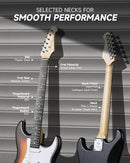 DONNER DST-80 Electric Guitar 39” Beginner Electric Guitar Kit with Amp, Classic SSS Pickup Complete with Gig Bag, Tuner, Capo, Strap, Picks, and Free Online Lessons by TinyTreasures Baby Boutique
