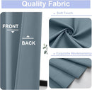 Simplebrand Ava Stone Blue Blackout Curtains for Bedroom 96 Inches Long 2 Panels, Thermal Insulated, Energy Saving Living Room Window Treatment Curtains Blackout Drapes, W50 x L96 Inch, Stone Blue by TinyTreasures Baby Boutique