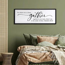 For Where Two or Three Gather in My Name, There I am in the Midst of Them Bible Verse Framed Wall Art, 40''×15'' Rustic Religious Christian Matthew 18:20 Sign, Inspirational Catholic Scripture Decor by CozyNest Decor