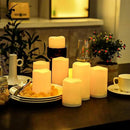 Aignis 7pcs Flameless LED Candles Battery Operated with Remote Timer, Outdoor Indoor Waterproof, Warm Glow for Cozy & Romantic Home/Wedding/Holiday Décor (D 3'' x H 4''/5''/6'') by CozyNest Decor