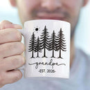 Grandpa EST 2026 Accent Coffee Mug, Personalized Grandpa Mug Gift For Soon To Be Grandfather Pawpaw, Customized Name Grandad White Cup 11 15 Oz, New Grandfather Pregnancy Announcement Ceramic Cup by TinyTreasures Baby Boutique
