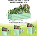 6x3x1ft Large Outdoor Planter Boxes Kit Set of 2, Galvanized Raised Bed Planter with Open-Ended Base Design, Elevated for Outdoor Plants, Durable Raised Bed for Gardening,Green by CozyNest Decor