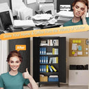71" H Metal Kitchen Pantry Storage Cabinet, Freestanding Cupboard with 2 Doors and 4 Adjustable Shelves, Standing Storage for Kitchen, Bathroom, Garage, Dinning Room or Utility Room（Black） by CozyNest Decor