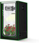 MELONFARM 2x2 Grow Tent, 24"x24"x48" Grow Tent, Double Transparent Viewing Door Indoor Grow Tent, Growing Tent with High Reflective Mylar & Floor Tray, Plant Tent for Indoor Hydroponics Growing by GreenHaven Gardens
