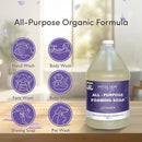 SoCal Suds & Company 128oz Certified Organic Foaming Hand & Body Wash - Gentle Natural Body,Baby & Face Wash for Sensitive Skin, Moisturizing Soap, Hand Soap and More - Lavender by TinyTreasures Baby Boutique