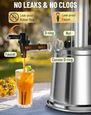 WantJoin Beverage Dispenser With Stand, Drink Dispenser for Party, Stainless Steel Water Dispenser with Ice Core, Spigot, Drink Jar Jug For Home Parties Lemonade, Clear Acrylic, 2-GALLONS 8 Liters by CozyNest Decor