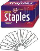 Ashman Galvanized Garden Stakes Landscape Staples and Fence Stake (500 Garden Staples - Heavy Duty & Anti Rust Galvanized) by CozyNest Decor