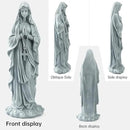 Virgin Mary Praying Statue 31.49 Inch Tall Outdoor Garden Religious Garden Statue Mary Statue Outdoor Yard Patio Deck Home Entryway Hallway Sculpture Magnesium Oxide Stone by GreenHaven Gardens
