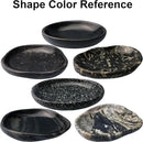 Handmade Decorative Bowl - Natural River Stone Pebble Artisan Crafted Serving Dish | 4-6 Inch Unique Decorative Tray for Home Centerpiece, Jewelry Holder (black) by CozyNest Decor