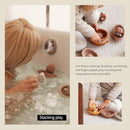 Nueplay Bathtub Toys for Toddlers 18M+，Baby Bath Toys with Animal Finger Puppets， Stackable Boat Train ，Gift for Baby & Toddlers Set of 12 by TinyTreasures Baby Boutique