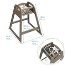 ECR4Kids ASATT High Chair, Toddler Chair, Grey Wash by TinyTreasures Baby Boutique