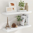 Fun Memories White Floating Shelves 36 Inch Long, 9 Inch Deep Wall Shelves Set of 2, 36 x 9 Floating Shelf for Wall, Rustic Wood Floating Shelves for Kitchen, Living Room, Bedroom by CozyNest Decor