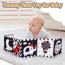 Cawgug Black and White High Contrast Baby Toys for Newborn Brain Development Tummy Time Soft Book Babies 0-3 6-12 Months Montessori Learning Activities Infant and Sensory Visual Stimulation Toys by TinyTreasures Baby Boutique