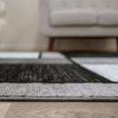 Rugshop Contemporary Modern Boxes for Home Office,Living Room,Bedroom,Kitchen Non Shedding Runner Rug 2'7" x 6' Gray by TinyTreasures Baby Boutique