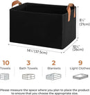 GRANNY SAYS Storage Baskets for Shelves, Closet Organizer Bins, Clothes Storage Bins with Metal Frame, Large Baskets for Organizing and Storage, Collapsible, Black, 2-Pack by CozyNest Decor