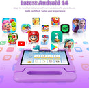 Tablet for Kids, 10.1 inch IPS HD Touchscreen Android 14 64 GB Storage, 8GB RAM, Octa Core Kids Tablet, Parental Controls, 12-hr Battery, WiFi, GPS - Purple by TinyTreasures Baby Boutique