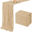 Sand 6 Pack 10FT Cheesecloth Table Runner 20 x 120 Inch Long Rustic Gauze Cheese Cloth Table Runner for Wedding Bridal Baby Shower Table Decorations Boho Fabric Sheer Birthday Party Table Decor by CozyNest Decor