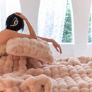 UKELER Large Fluffy Bed Blankets Throws Cozy Shaggy Faux Fur Blanket Soft Plush Thick Throw Blanket for Bed, Couch, Sofa, Office, Camping 60''x80'' Pink by CozyNest Decor