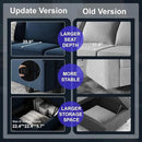 Belffin Modular Sectional Sofa U Shaped Sectional Couch with Reversible Chaises Velvet Modular Sofa with Storage Seat Blue by CozyNest Decor