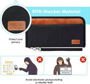 Real Leather Wallet RFID Family Passport Holder Waterproof Travel Essentials (Black) by TinyTreasures Baby Boutique