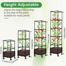 Lezmarket Self Watering Tomato Planter with Trellis for Patio, 55.9" Raised Garden Bed Planter Pot with Trellis, Plant Supports and Garden Shovel for Tomatoes, Climbing Plants by GreenHaven Gardens
