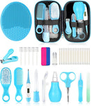Baby Grooming and Healthcare Kit, Portable Baby Safety Care Set with Hair Brush Comb Nail Clipper Nasal Aspirator for Nursery Newborn Infant Girl Boy (25 in 1, Blue) by TinyTreasures Baby Boutique