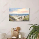cozy country Ocean Wall Art 16"x11" - Coastal Pictures Beach Canvas Decor - Seashore Artwork Seascape Painting for Bathroom, Bedroom, Sea House by CozyNest Decor