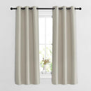 NICETOWN Bedroom Blackout Curtains 63 inches Long - Window Treatment Thermal Insulated Solid Grommet Room Darkening Voice Reducing Drapes for Living Room (Natural, Set of 2, W37 x L63) by TinyTreasures Baby Boutique