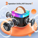 YLL Karaoke Machine for Adults Kids, Portable Bluetooth Karokee Speaker with 2 Wireless Microphones,Singing Karaoke Machine Built-in LED Lights for Birthday Gifts, Family Home Party(Beige) by TinyTreasures Baby Boutique