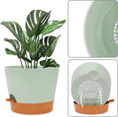 GARDIFE 12 inch Plant Pots, planters, Self Watering Pots, Large Plastic Flower pots with Deep Reservior and High Drainage Holes for Indoor Outdoor Plants and Flowers, Green by GreenHaven Gardens