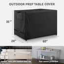 Outdoor Prep Table Cover - Heavy Duty Waterproof Cover for Outdoor Stainless Steel Table,Compatible with 60 inch Outdoor Utility Cart and Storage Cabinet,Black by GreenHaven Gardens