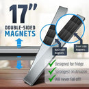 Premium Magnetic Knife Holder for Refrigerator that Doesn't Slide – 17 Inch Professional Double Sided Knife Strip for Fridge - Knife Rack/Knife Bar With Powerful Magnetic Pull Force (Upgraded Version) by CozyNest Decor