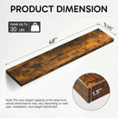 BAYKA Floating Shelves, 48 inches Long Wall Mounted Rustic Wood Shelves for Bathroom, Bedroom, Living Room, Kitchen, Office, Hanging Shelf for Books/Storage/Decor(Rustic Brown,Set of 2) by CozyNest Decor